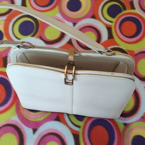 VINTAGE DOFAN Cream Leather Tote Circa 1940-1950's Gorgeous EUC - Picture 6 of 16